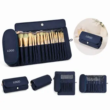 Roll-Up Toiletry Organizer Bag with Multiple Compartments