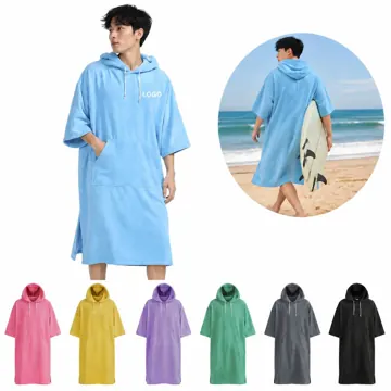 Quick-Dry Microfiber Changing Poncho with Hood for Beach