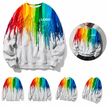 Soft 3D Graphic Crewneck Sweatshirt Pullover with Raised