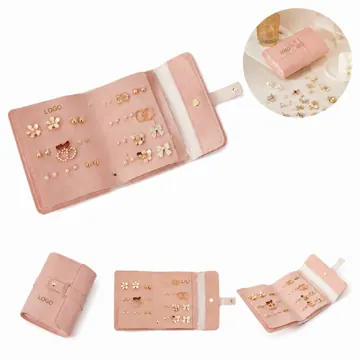 Waterproof PU Earring Organizer Bag with Multiple Slots