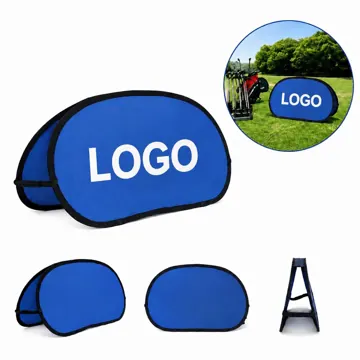 Foldable Double-Sided Display Stand for Basketball Events
