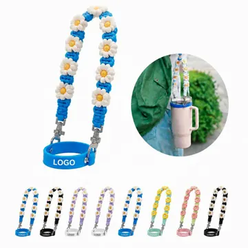 Handmade Daisy Strap Silicone Cup Bottle Sleeve