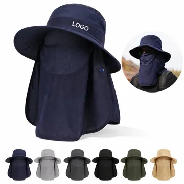 Quick-Dry Nylon Sun Hat with Detachable Neck Flap UV