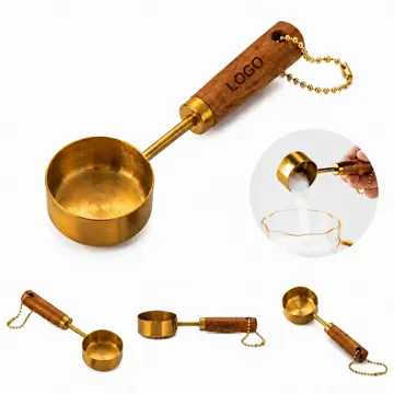 Stainless Steel Measuring Spoon with Wood Handle