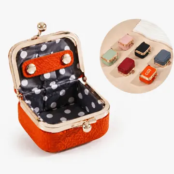 Genuine Leather Mini Jewelry Box with Secure Clasp