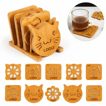 Natural Wood Heat Mat for Hot Pots, Thermal Insulation