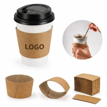 Custom Printed Kraft Cup Sleeves for Hot Beverages