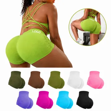 High Waist Seamless Yoga Shorts with Tummy Control