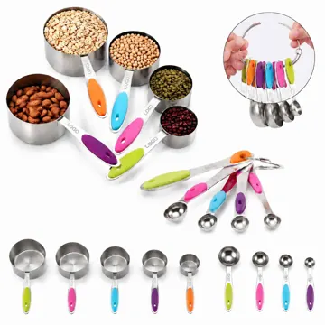 10-Piece Stainless Steel Measuring Cups & Spoons Set