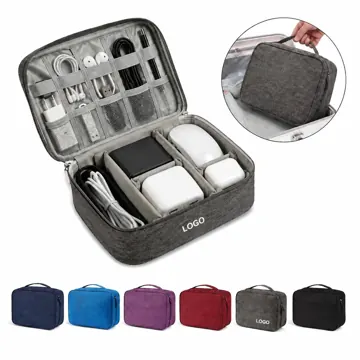 Water-Resistant Digital Cable Organizer Bag, Large Capacity