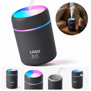 300ML USB Mini Humidifier with Night Light for Bedroom