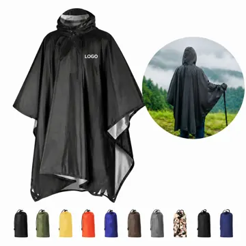 Waterproof Hooded Rain Poncho for Outdoor Travel