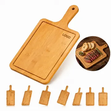 Bamboo Cutting Board with Handle for Kitchen Chopping