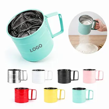 Stainless Steel Hand-Crank Flour Sifter for Baking