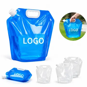 Collapsible Water Bag with Secure Cap for Camping and Hiking