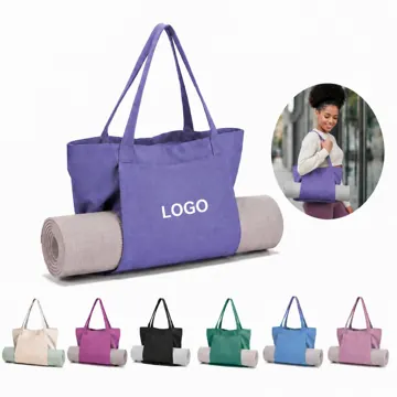 Canvas Yoga Mat Bag with Adjustable Shoulder Strap