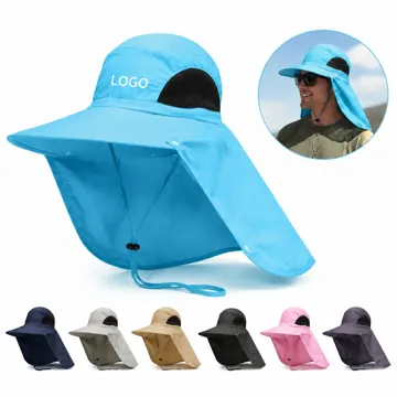 UPF 50+ Sun Hat with Neck Flap for Men Women Outdoor