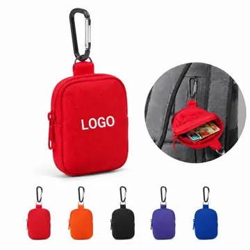 Portable Neoprene Coin Purse with Secure Zipper Closure