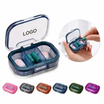 ABS 3-Compartment Pill Organizer with Snap-Lock Lids