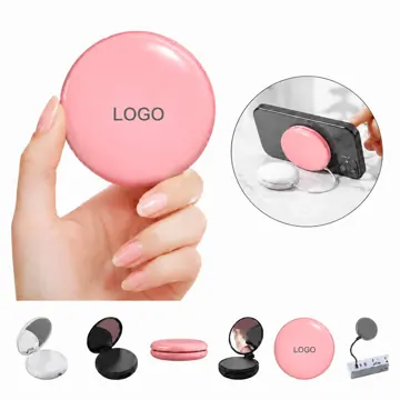 Mini Mirror Power Bank with LED Light for Makeup