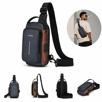 Men's Anti-Theft Crossbody Sling Bag with Cut-Resistant