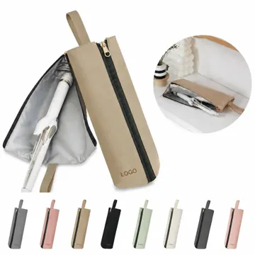Heat Resistant Curling Iron Travel Bag with Zipper Closure