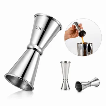304 Stainless Steel Cocktail Jigger, Dual-Sided 1 & 2 oz