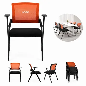 Folding Mesh Office Chair with Armrest for Meetings
