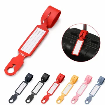 Custom PU Leather Luggage Tag with Transparent Window