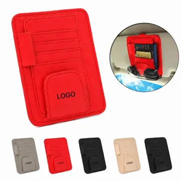 PU Leather Sunglasses Visor Clip with Soft Lining