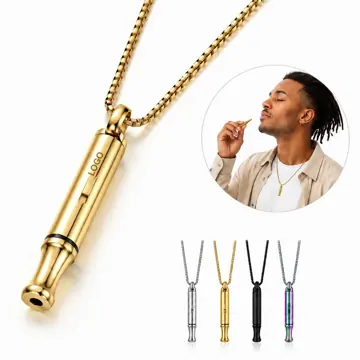 Stainless Steel Mindfulness Necklace for Breathing & Stress