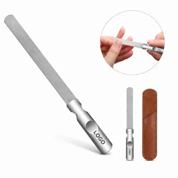 Compact Leather Manicure Set with Stainless Steel Tools