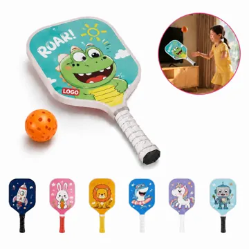 Kids Wooden Pickleball Paddle Set for Beginners with Small
