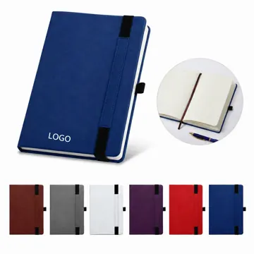 PU Lined Journal Notebook with Pen Loop