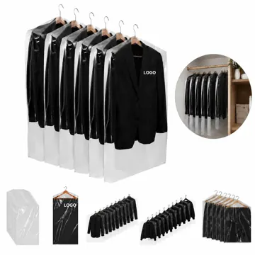 Customizable PE Garment Bag with Zipper, Transparent Dust