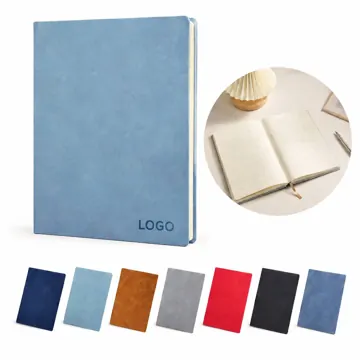 Melange PU Leather A5 Lined Notebook with Elastic Closure