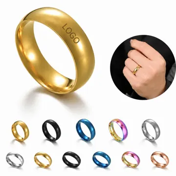 Minimalist Stainless Steel Ring, Personalized Engravable