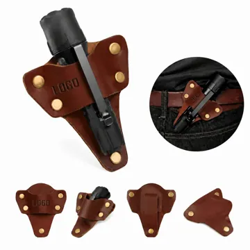 Waist Flashlight Holster with Durable Belt Clip