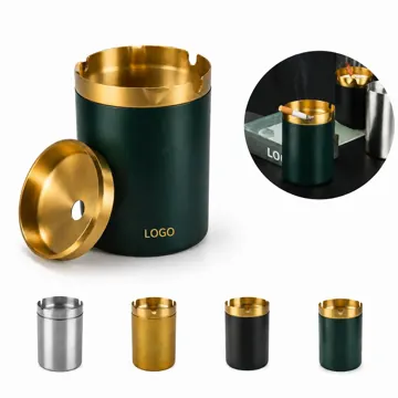 Stainless Steel Windproof Funnel Ashtray for Outdoor Use