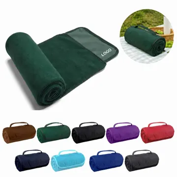 Cozy Self-Folding Fleece Throw Blanket for Travel & Home