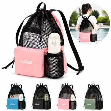 Breathable Mesh Swim Backpack with Wet Pocket for Beach