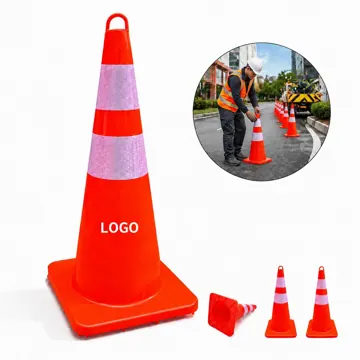28" PVC Traffic Safety Cone with Reflective Collar