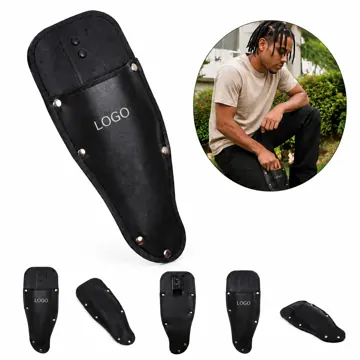 Leather Gardening Tool Sheath with Belt Loop for Pruners