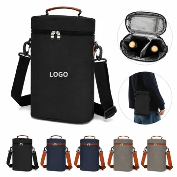 Waterproof Insulated 2-Bottle Wine Cooler Bag Crossbody