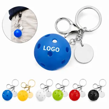 6-Color Pickleball Keychain Set, Durable Mini Ball Charm