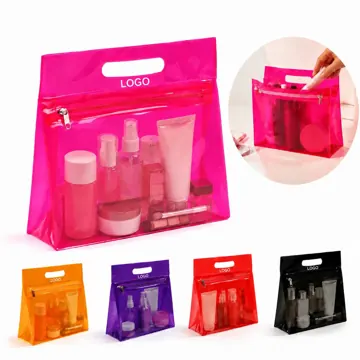 Clear PVC Zipper Cosmetic Bag for Travel Toiletries Storage