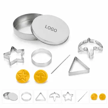 4 Shape Stainless Steel Cookie Cutters Set for Baking