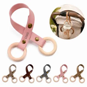 PU Leather Baby Bottle Lanyard, Adjustable Strap