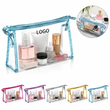 Clear PVC Cosmetic Bag with Durable Zipper for Travel