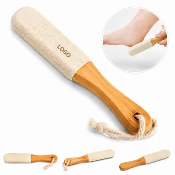 Dual-Sided Callus Grinder with Beech Wood Handle for Foot